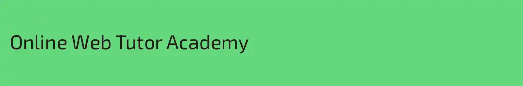 Online Web Tutor Academy